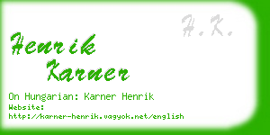 henrik karner business card